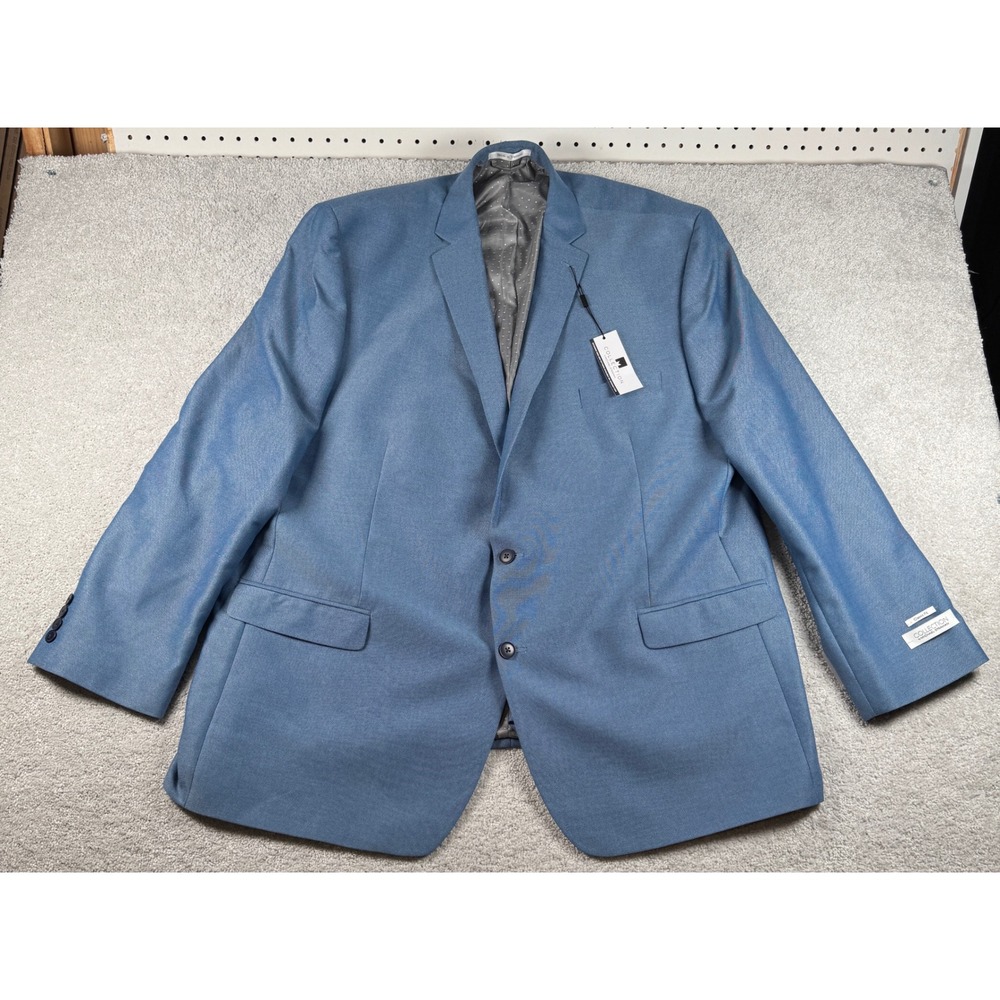 Collection by Michael Strahan Suit Jacket Mens 54L Blue Classic Fit Blazer NEW